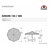 Doppler Sunline Sonnenschirm Neo (Anthrazit, Durchmesser: 200 cm)