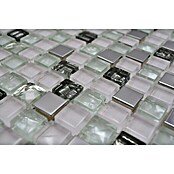 Mosaikfliese Quadrat Crystal Mix XCM M770 (30 x 30 cm, Weiß, Glänzend)