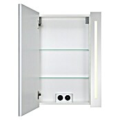 Riva LED-Spiegelschrank Hydra (B x H: 60,4 x 75,2 cm, Mit Beleuchtung, Spanplatte, Weiß)