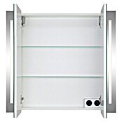 Riva LED-Spiegelschrank (B x H: 80 x 75,2 cm, Mit Beleuchtung, Spanplatte, Weiß)