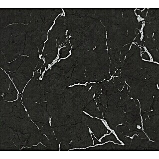 AS Creation Metropolitan Stories II Vliestapete Marmor (Schwarz/Silber, Steinoptik, 10,05 x 0,53 m)
