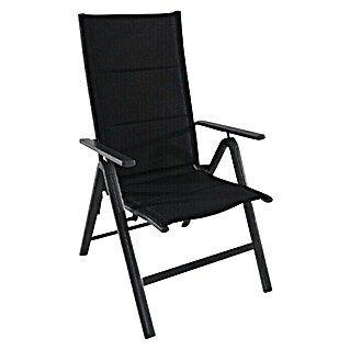 Sklopiva stolica s pozicijama Grenada (Š x D x V: 61 x 67 x 110 cm, Crne boje)