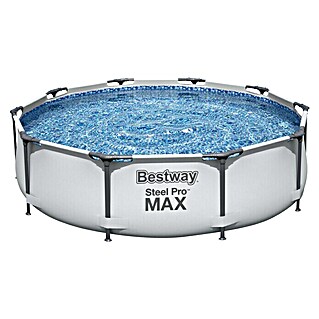 Bestway Frame zwembad met filterpomp Steel Pro MAX (Ø x h: 305 x 76 cm, 4.678 l, Grijs)