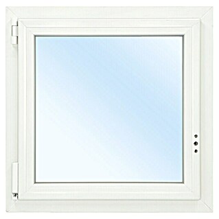 Solid Elements Kunststofffenster Eco Line (B x H: 100 x 100 cm, DIN Anschlag: Links, Weiß)