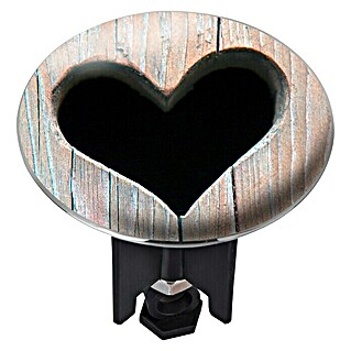 Wenko Design-Excenterstopfen XL Heart (Herz, Durchmesser: 6,2 cm)
