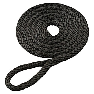 Seilflechter Cuerda de amarre Spiral Birotex (Ø x L: 10 mm x 1,5 m, Poliéster, Negro)