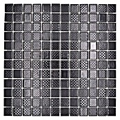 Mosaikfliese Quadrat CG 123 (29,8 x 29,8 cm, Schwarz, Glänzend)