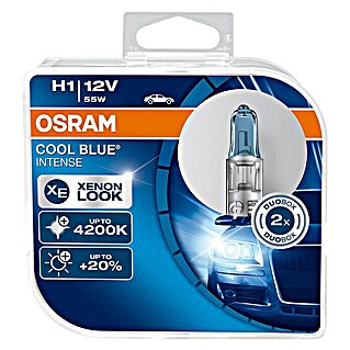 Osram Cool Blue Kit de luces para faro halógenas Intense (H1, 55 W, 2 ud.)