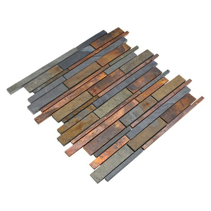 Mosaikfliese Verbund Mix XSK 565 (30 x 31 cm, Kupfer, Matt)