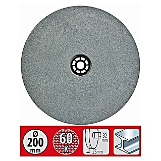 Einhell Disco para esmerilar 4950 (Diámetro: 200 mm, Grano: 60, Diámetro de perforado: 32 mm)