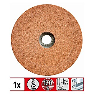 Einhell Disco de pulir 4950 (Diámetro: 75 mm, Grano: 120, Diámetro de perforado: 10 mm)