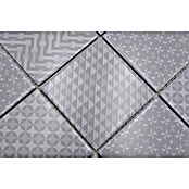 Mosaikfliese Quadrat Geo Grey GEOG (30 x 30 cm, Grau, Glänzend)