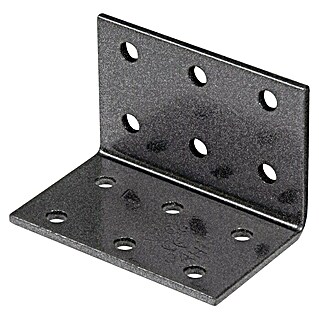Alberts Escuadra con placa perforada Duravis® (L x An x Al: 60 x 40 x 40 mm, Negro)