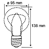 Paulmann LED-Leuchtmittel (E27, Warmweiß, Klar/Schwarz, G95, Glänzend)