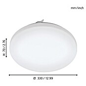 Eglo LED-Wand- & Deckenleuchte Frania (17,3 W, Farbe: Weiß, Ø x H: 33 x 7 cm)