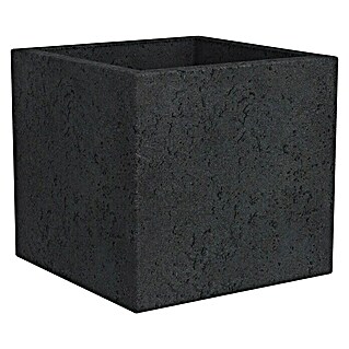 Scheurich Pflanzkübel eckig C-Cube (Außenmaß (L x B x H): 38 x 38 x 33 cm, Kunststoff, Schwarz)