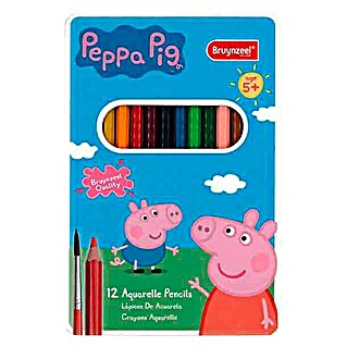 Talens Bruynzeel Set de marcadores de efecto lacado acuarela Peppa Pig (12 ud., Multicolor, Punta redonda)