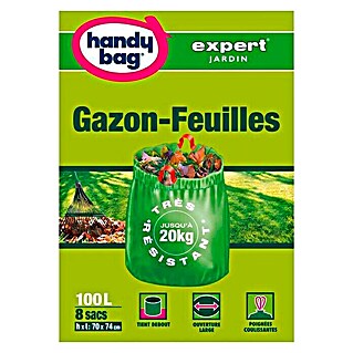 Handy bag Bolsa de basura Jardín (Capacidad: 100 l l, Contenido: 8 uds.)