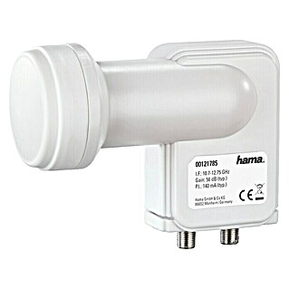 Hama Twin-LNB (2-fach, 0,3 dB, 40 mm, Weiß)