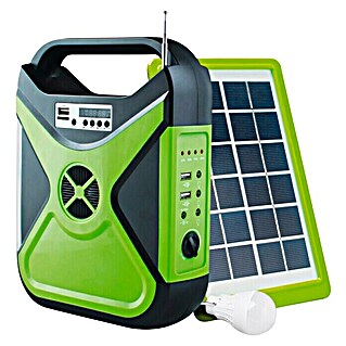 Solarni set SPS-300 (D x Š x V: 12 x 23 x 28 cm, Crno-zelene boje, Plastika)