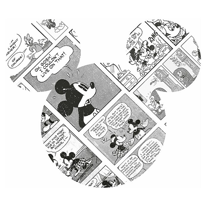 Komar Dots Fototapete rund Mickey Head Comic Cartoon 