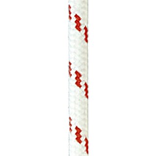 Seilflechter Cuerda de amarre a metros (Diámetro: 10 mm, Poliéster, Blanco/Rojo)