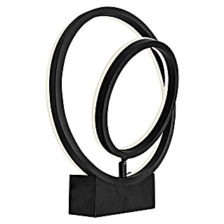 Lavida Ring LED-Wandleuchte (18 W, L x B x H: 30 x 6 x 34 cm, Schwarz, Neutralweiß)