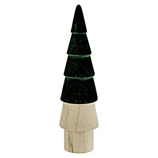 Dekofigur Weihnachtsbaum (Höhe: 33 cm, Holz, Grün)