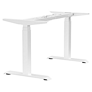 Tischgestell E-MORE (Breitenverstellbar: 1 100 mm - 1 800 mm, Höhenverstellung: 600 mm - 1 250 mm, Weiß)
