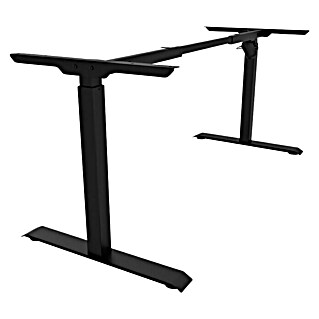 Tischgestell E-MORE (Breitenverstellbar: 1.000 mm - 1.500 mm, Höhenverstellung: 695 mm - 1.175 mm, Schwarz)