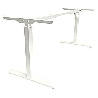 Tischgestell E-MORE (Breitenverstellbar: 1.000 mm - 1.500 mm, Höhenverstellung: 695 mm - 1.175 mm, Weiß)