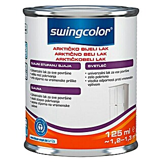 swingcolor Bijeli lak (Artički bijela boja, 125 ml, Sjaj)