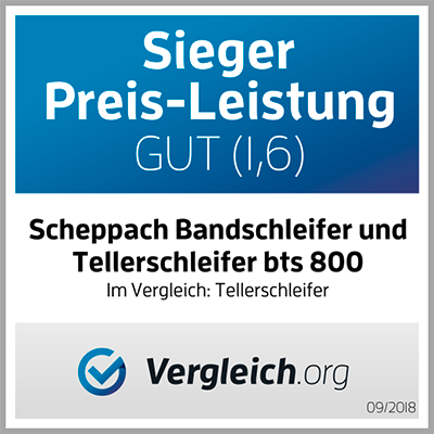800 | (370 & Tellerschleifer BAUHAUS Band- W) BTS Scheppach