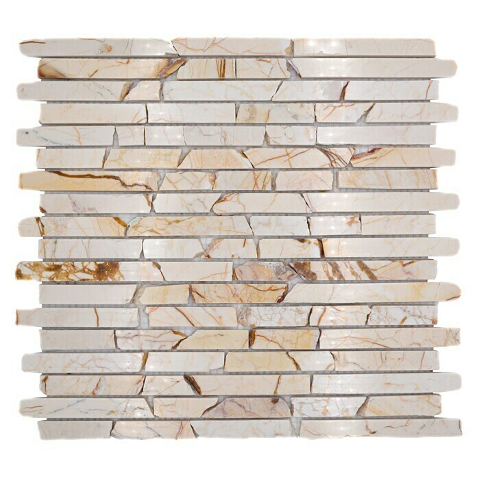 Mosaik Fliese Marmor Naturstein Brick golden cream Wand Bad 40B-2807_f 10 Matten