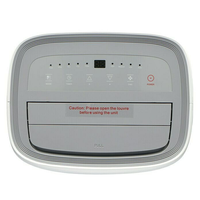 TCL Mobiles Klimagerät TAC-12CHPB/KA (Kühlleistung: 11.000 BTU/h, Heizleistung: 10.000 BTU/h, Entfeuchtungsleistung: Ca. 38,4 l/Tag, LED-Display)