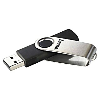 Hama USB-Stick Rotate (16 GB, Schwarz/Silber)