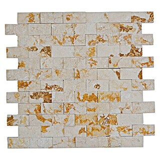 Mosaikfliese Brick Splitface MOS X3D46 (30 x 30 cm, Beige, Matt)
