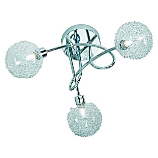 Reality Leuchten Plafondlamp Wire (28 W, l x b x h: 45 x 45 x 23 cm, Zilver, G9)