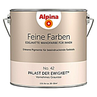Alpina Wandfarbe Feine Farben (2,5 l, Palast der Ewigkeit, No. 42 - Vornehmes Graurosa, Matt)