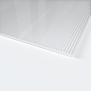 Hohlkammerplatte ECO-UV (200 cm x 98 cm x 6 mm, Polycarbonat, Transparent)