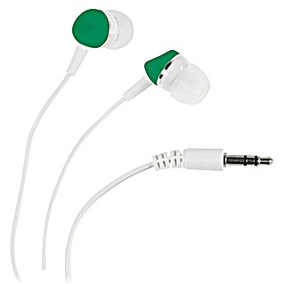 Vivanco Auriculares In Ear Stereo (1 x jack 3,5 mm, Verde, Longitud del cable: 1,2 m)