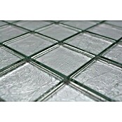 Mosaikfliese Quadrat Crystal Uni XCM 8SB26 (30 x 30 cm, Silber, Glänzend)