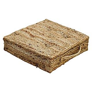 Cojín de suelo Yute (Marrón, L x An x Al: 45 x 45 x 10 cm, 100 % yute)