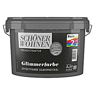 SCHÖNER WOHNEN-Farbe Trendstruktur Wandfarbe MIX Glimmerfarbe (Basismischfarbe, 2,5 l, Matt)