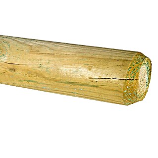 Houten paal rond (140 x 6 x 6 cm, Grenen, Groen)