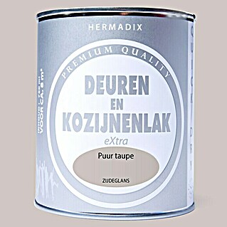 Hermadix Lak voor kozijnen en deuren puur taupe (Puur Taupe, 750 ml, Zijdeglans)