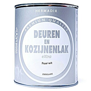 Hermadix Lak voor kozijnen en deuren puur wit (Puur Wit, 750 ml, Zijdeglans)