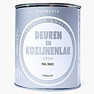 Hermadix Lak voor kozijnen en deuren RAL 9003 (Wit, RAL 9003, 750 ml, Zijdeglans)