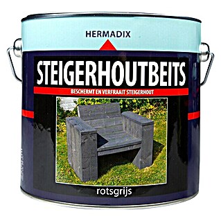 Hermadix Houtbeits voor steigerhout rotsgrijs (Rotsgrijs, 2,5 l, Mat)