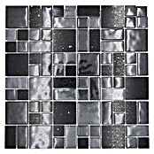 Mosaikfliese Crystal Mix XCM K989 (29,8 x 29,8 cm, Schwarz, Glänzend)
